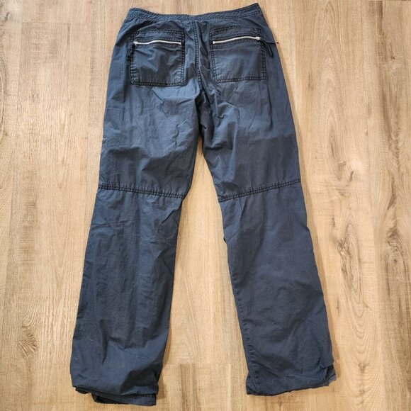 Y2K GAP 100% Cotton Insulated Straight Leg Cargo Pants Grey Gorpcore Casual Sz S - Picture 2 of 11